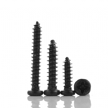 PA plated black round head cross self-tapping screws