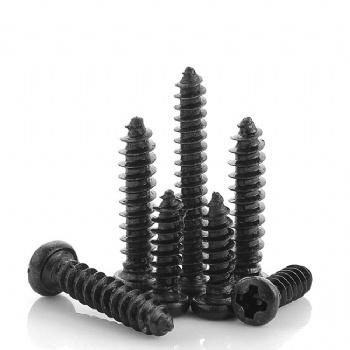 PA plated black round head cross self-tapping screws