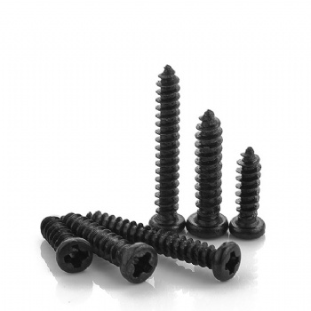 PA plated black round head cross self-tapping screws