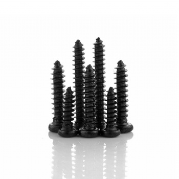 PA plated black round head cross self-tapping screws