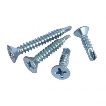 Cross flat head drill screw