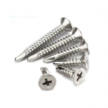 Cross flat head drill screw