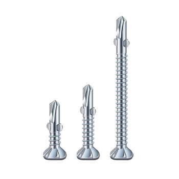 Double ear (clamp ear) drill screw